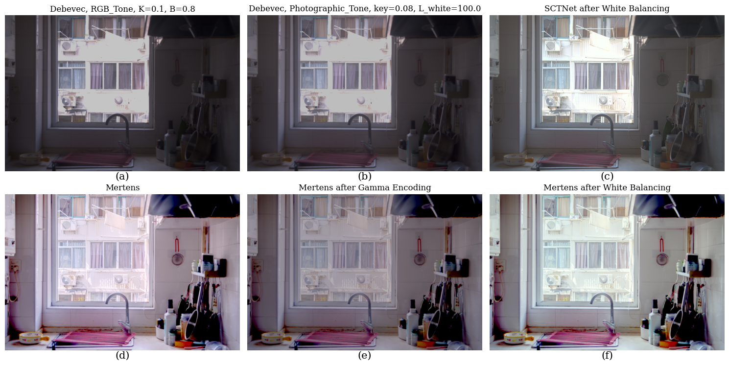 Selected visualization for HDR results